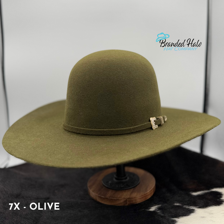 7X Olive Felt