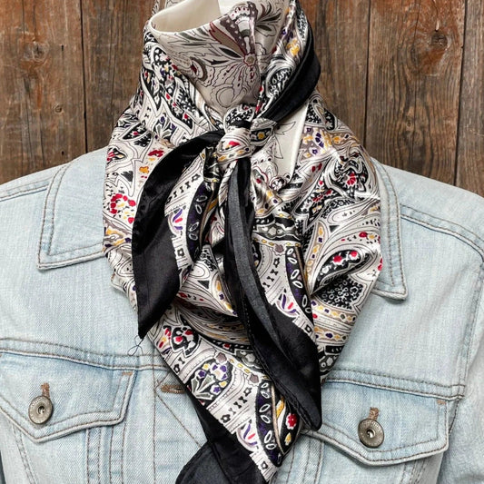 Black Floral Wild Rag