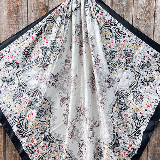 Black Floral Wild Rag