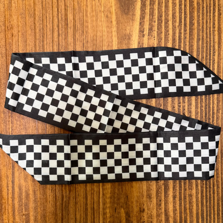 Black & White Checkered Twilly