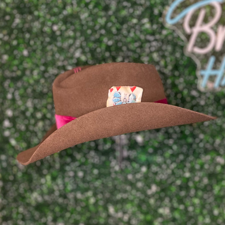 Chocolate Heart Felt Hat