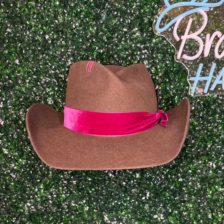 Chocolate Heart Felt Hat