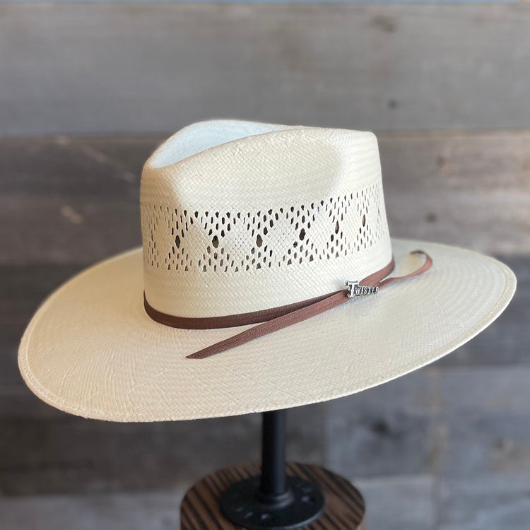 Twister 10x White Shantung Fedora