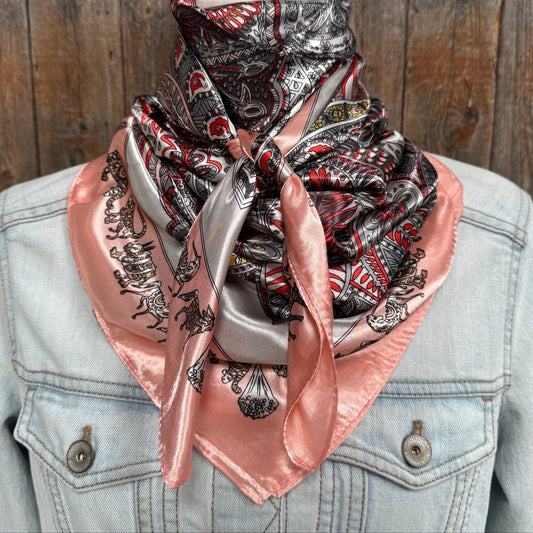 Pink & White Safari Wild Rag
