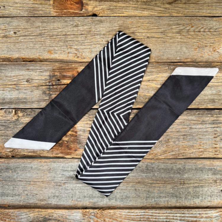 Black & White Striped Twilly