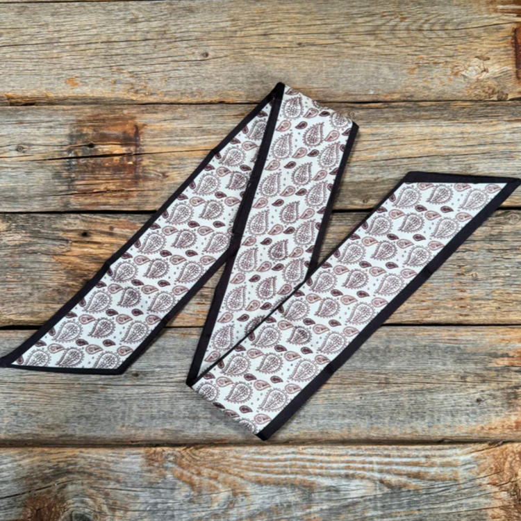 Black & Brown Paisley Twilly