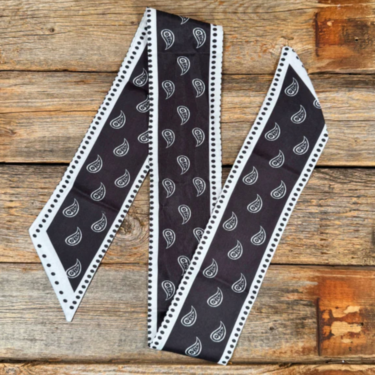 Black Paisley Twilly