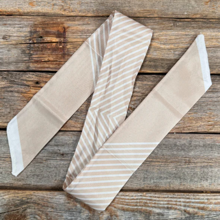 Tan & Cream Striped Twilly