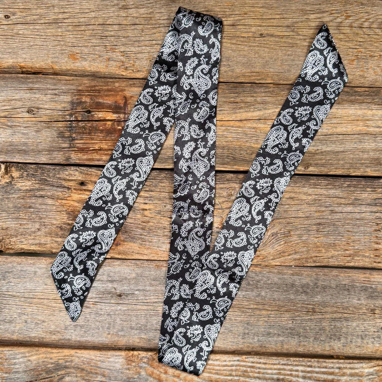 Black & White Paisley Twilly