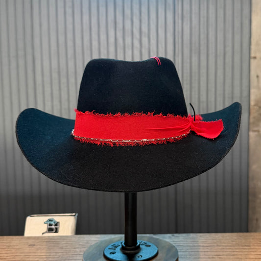 Black Felt Teardrop Crown