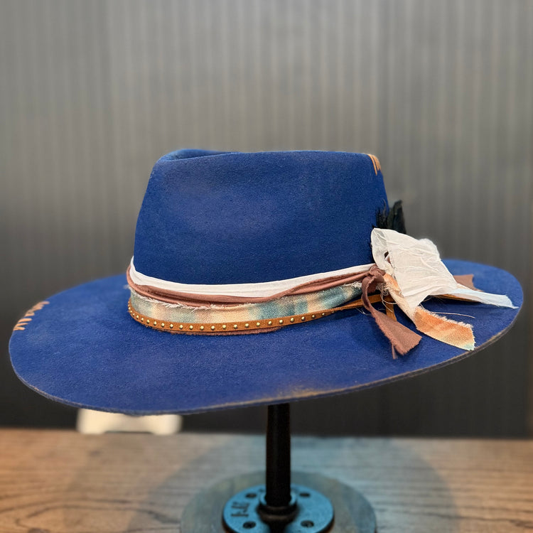 Blue Felt Fedora