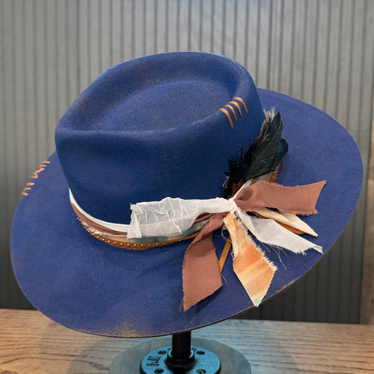 Blue Felt Fedora
