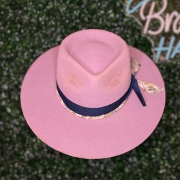 Lavender Teardrop Felt Hat