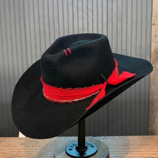 Black Felt Teardrop Crown