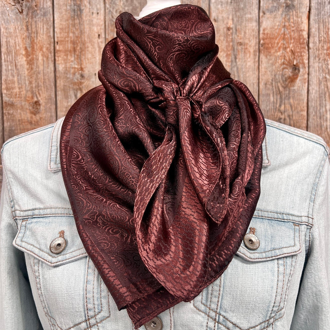 Brown Jacquard Wild Rag