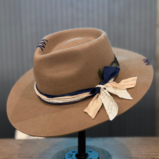Light Brown Felt Fedora