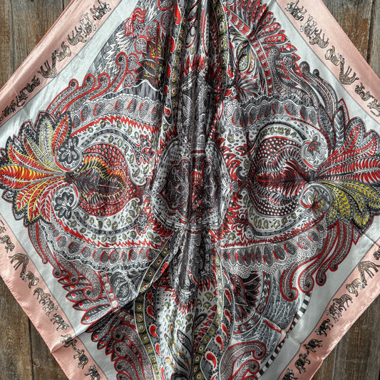 Pink & White Safari Wild Rag