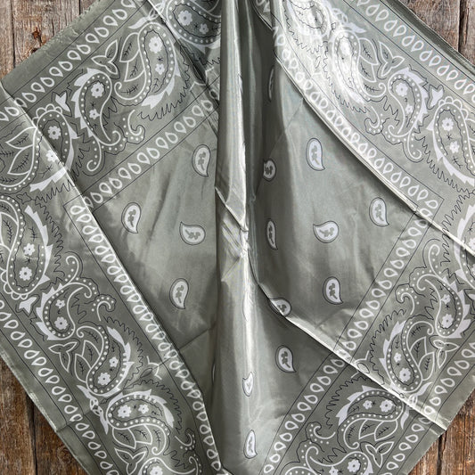 Sage & White Paisley Wild Rag