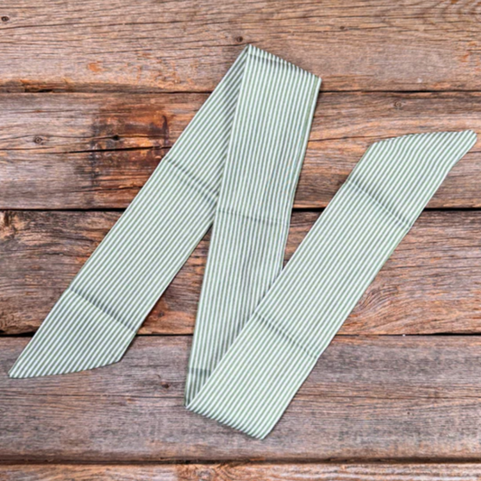 Green & White Striped Twilly