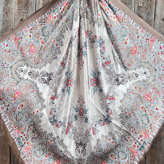 Tan Floral Paisley Wild Rag