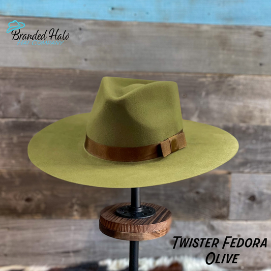 Twister Fedora Olive