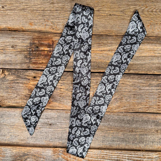 Black & White Paisley Twilly